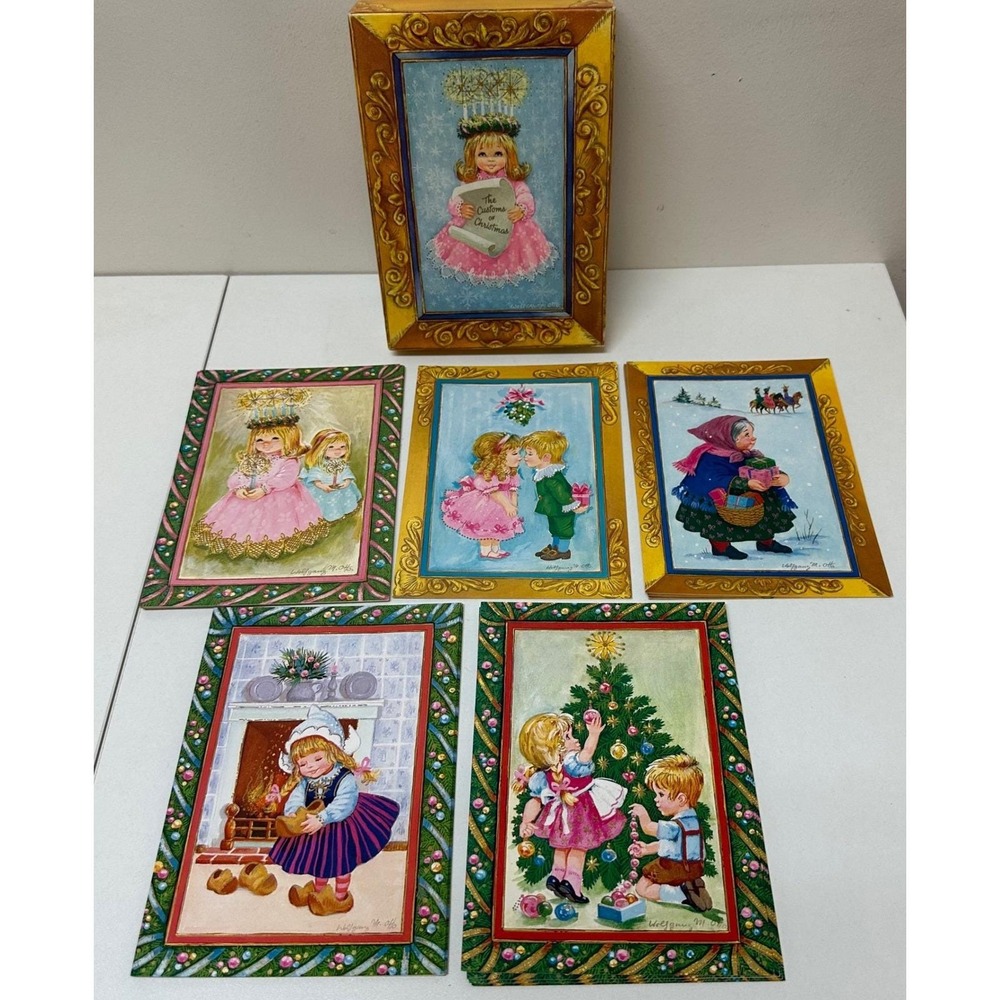 Vintage Wolfgang M Otto Customs of Christmas Cards Coronation Collection Set 17